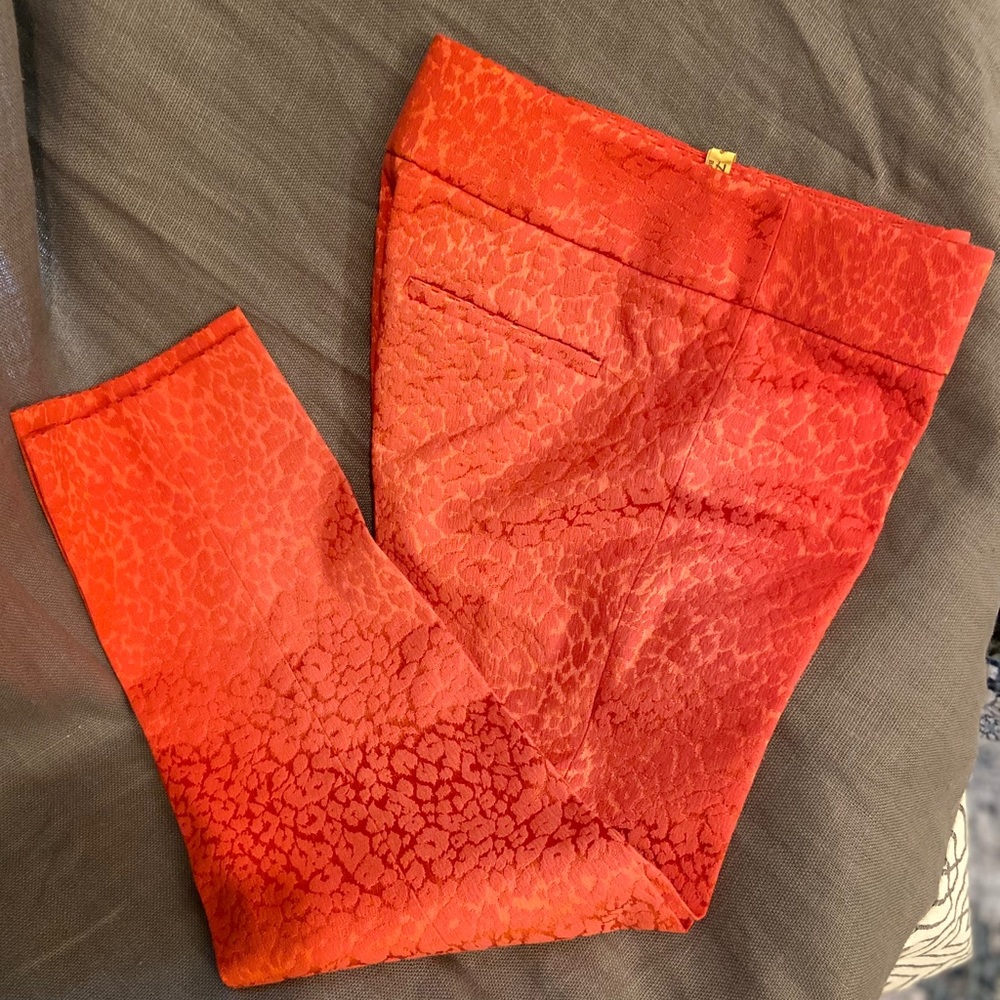 Ann Taylor Orange Cheetah print pants